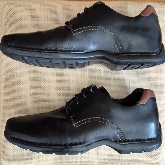 Cole Haan Zeno Black Leather Oxford Shoes Split Toe Lace Up - Picture 11 of 16